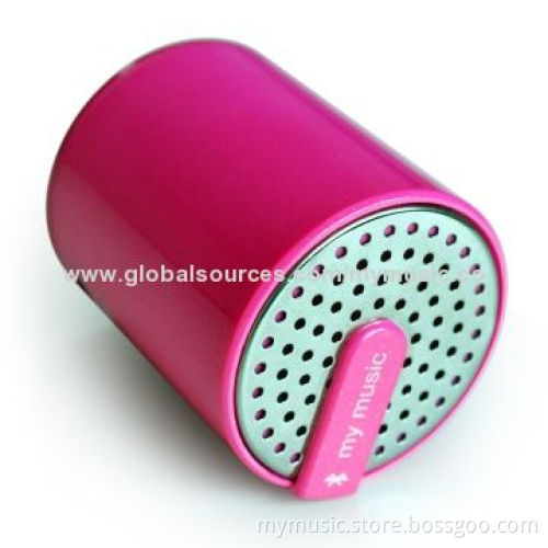 Portable Mini Speaker with Patent and Rechargeable Battery, Made of ABS Case Material